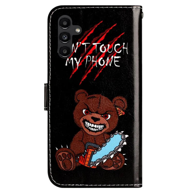 For Samsung Galaxy A05s 4G Case Leather Pattern Printing Folio Phone Stand Cover