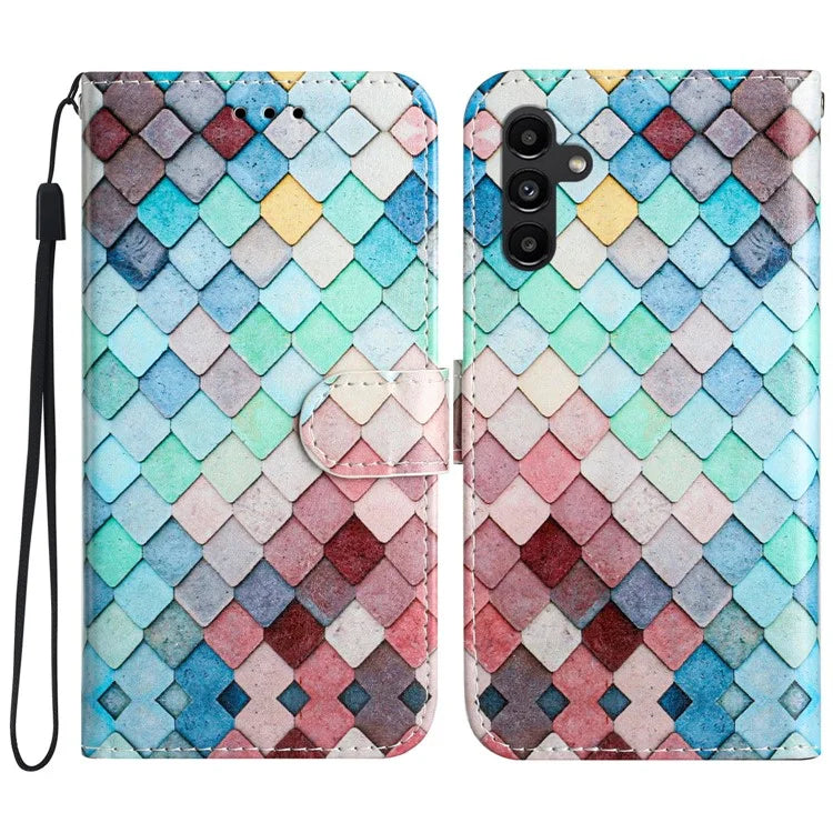 For Samsung Galaxy A05s 4G Case Leather Pattern Printing Folio Phone Stand Cover