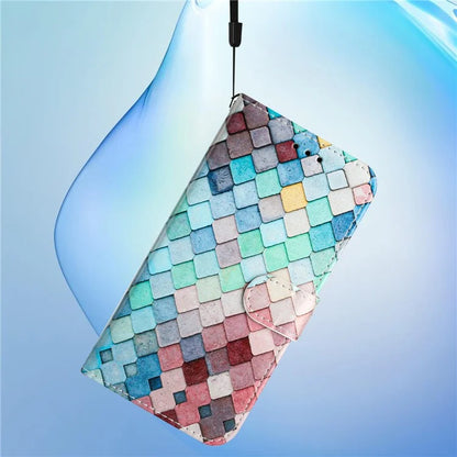 For Samsung Galaxy A05s 4G Case Leather Pattern Printing Folio Phone Stand Cover
