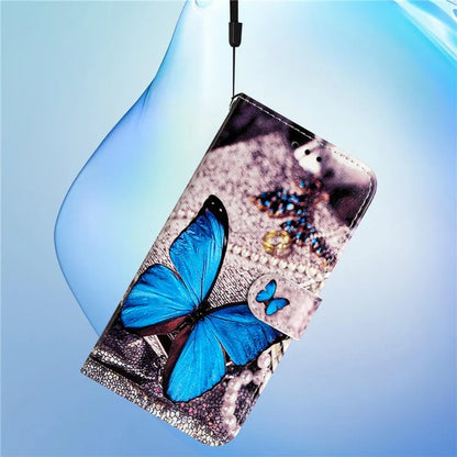 For Samsung Galaxy A05s 4G Case Leather Pattern Printing Folio Phone Stand Cover