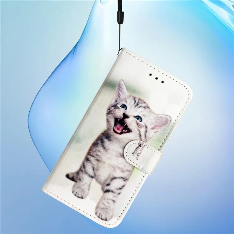 For Samsung Galaxy A05s 4G Case Leather Pattern Printing Folio Phone Stand Cover