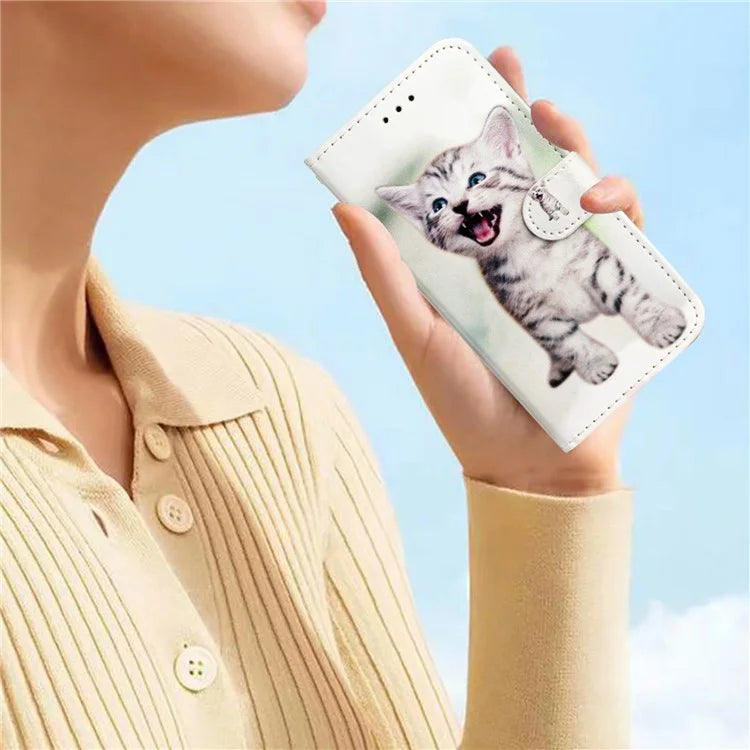 For Samsung Galaxy A05s 4G Case Leather Pattern Printing Folio Phone Stand Cover