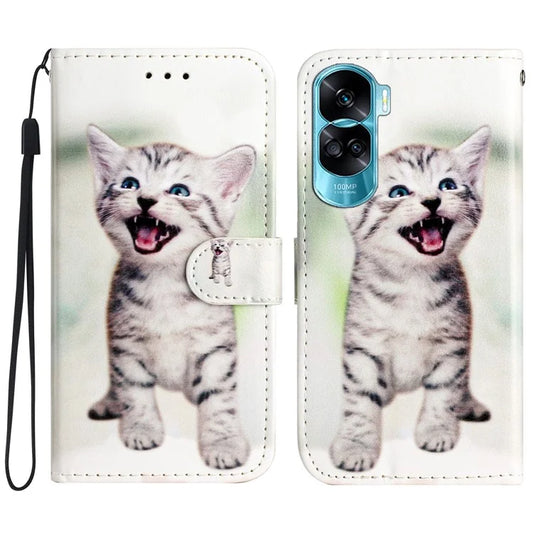 For Honor 90 Lite 5G / X50i 5G Case Pattern Printing Wallet Phone Guard Cover with Magnetic Clasp