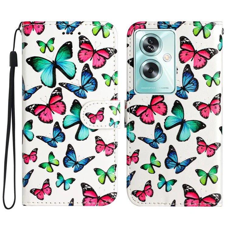 For Oppo A79 5G / A2 5G Case Pattern Printing Stand Magnetic Clasp Phone Cover