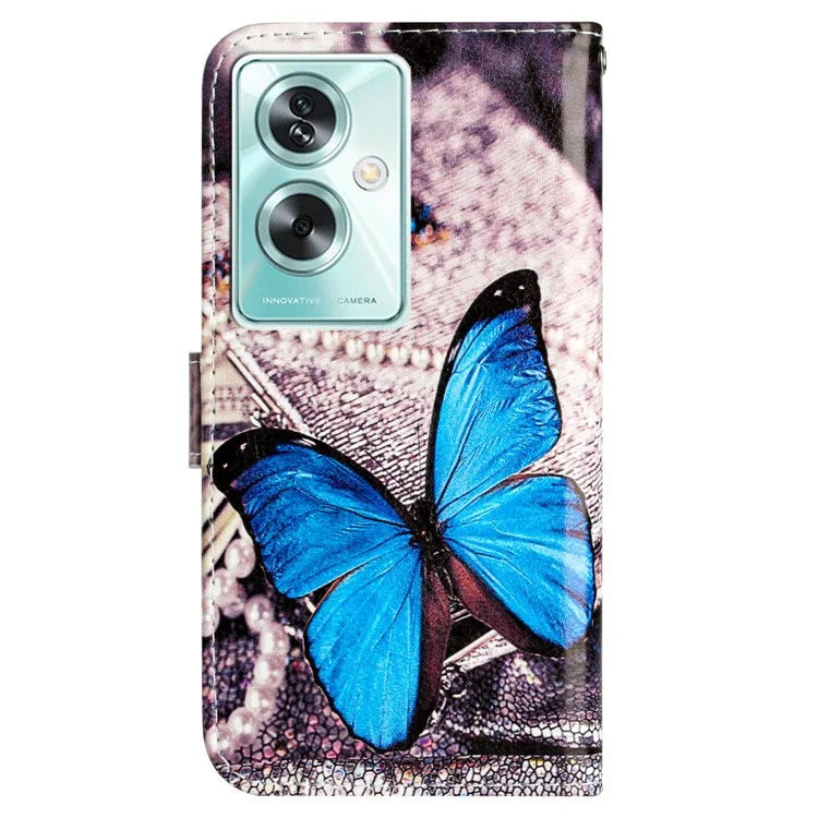 For Oppo A79 5G / A2 5G Case Pattern Printing Stand Magnetic Clasp Phone Cover