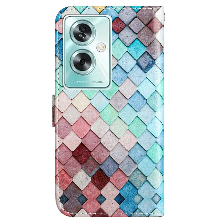For Oppo A79 5G / A2 5G Case Pattern Printing Stand Magnetic Clasp Phone Cover