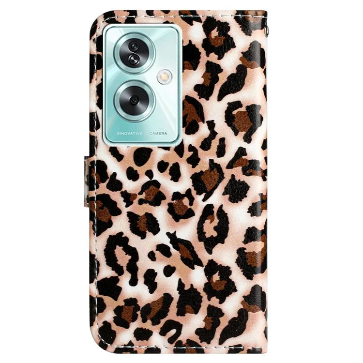 For Oppo A79 5G / A2 5G Case Pattern Printing Stand Magnetic Clasp Phone Cover