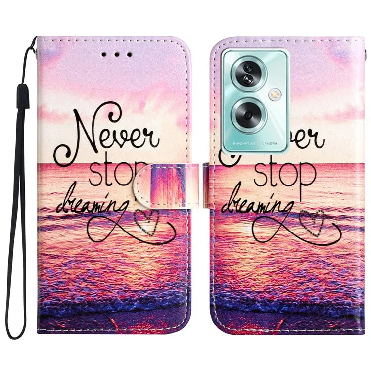 For Oppo A79 5G / A2 5G Case Pattern Printing Stand Magnetic Clasp Phone Cover