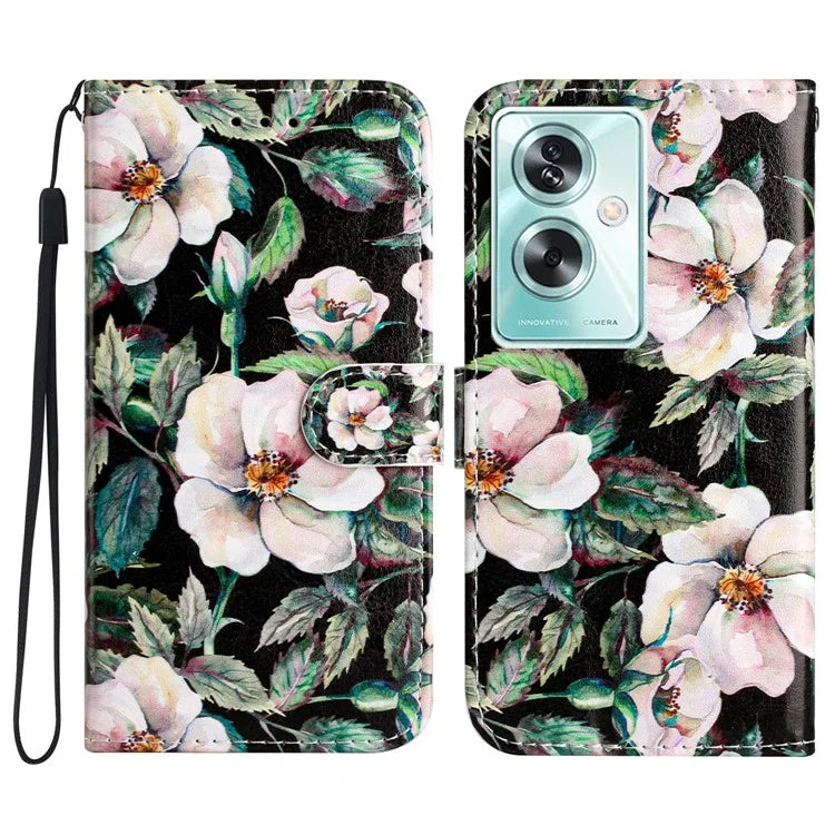 For Oppo A79 5G / A2 5G Case Pattern Printing Stand Magnetic Clasp Phone Cover