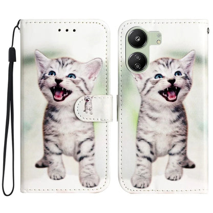 For Xiaomi Redmi 13C 4G / Poco C65 4G Case PU Leather Cover with Pattern Printing
