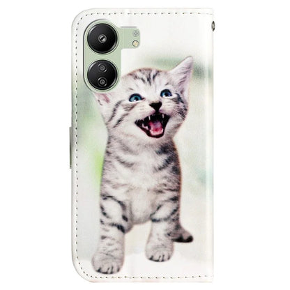 For Xiaomi Redmi 13C 4G / Poco C65 4G Case PU Leather Cover with Pattern Printing