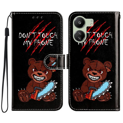 For Xiaomi Redmi 13C 4G / Poco C65 4G Case PU Leather Cover with Pattern Printing