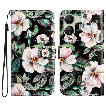 For Xiaomi Redmi 13C 4G / Poco C65 4G Case PU Leather Cover with Pattern Printing