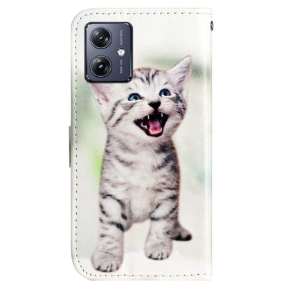 For Motorola Moto G54 5G Leather Case Pattern Printing Wallet Phone Cover