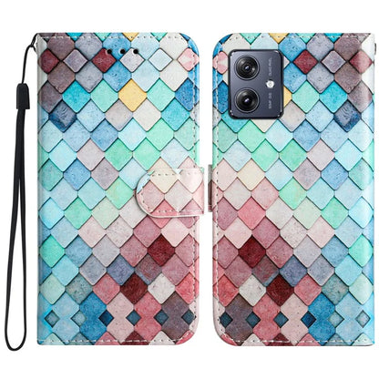For Motorola Moto G54 5G Leather Case Pattern Printing Wallet Phone Cover