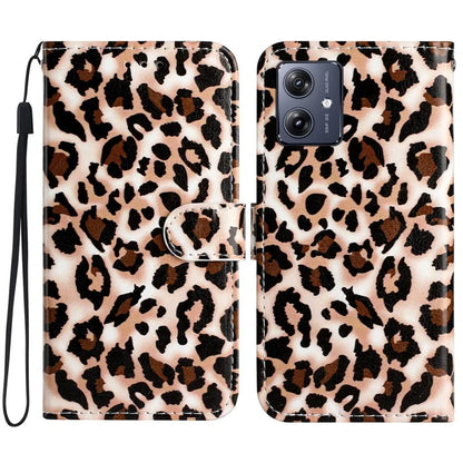 For Motorola Moto G54 5G Leather Case Pattern Printing Wallet Phone Cover