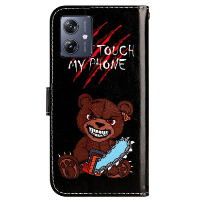 For Motorola Moto G54 5G Leather Case Pattern Printing Wallet Phone Cover