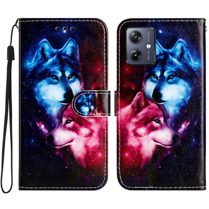 For Motorola Moto G54 5G Leather Case Pattern Printing Wallet Phone Cover