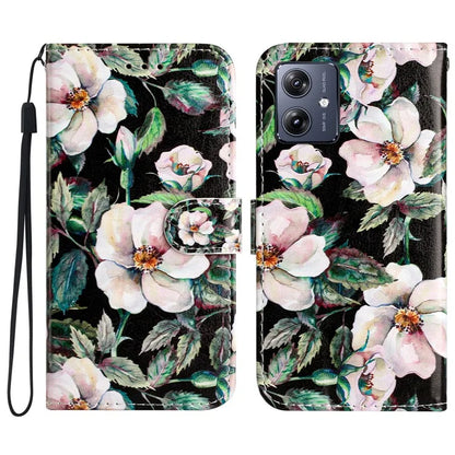 For Motorola Moto G54 5G Leather Case Pattern Printing Wallet Phone Cover