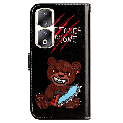 For Honor 90 Pro Case Pattern Printing Phone Cover with Stand Wallet