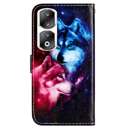 For Honor 90 Pro Case Pattern Printing Phone Cover with Stand Wallet