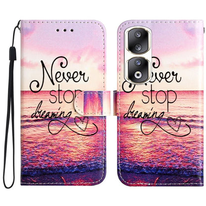 For Honor 90 Pro Case Pattern Printing Phone Cover with Stand Wallet