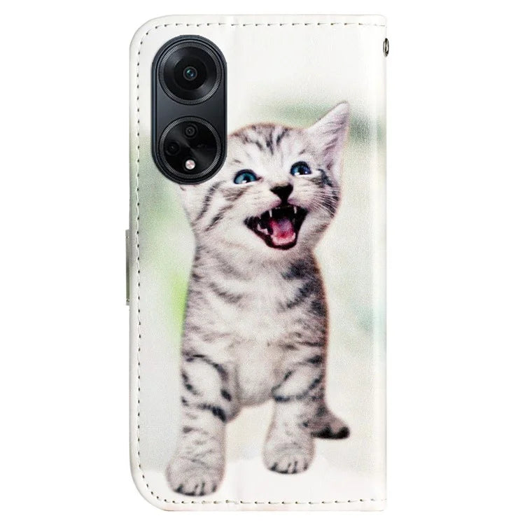For Oppo A98 5G Case Pattern Printing Wallet Leather Phone Cover