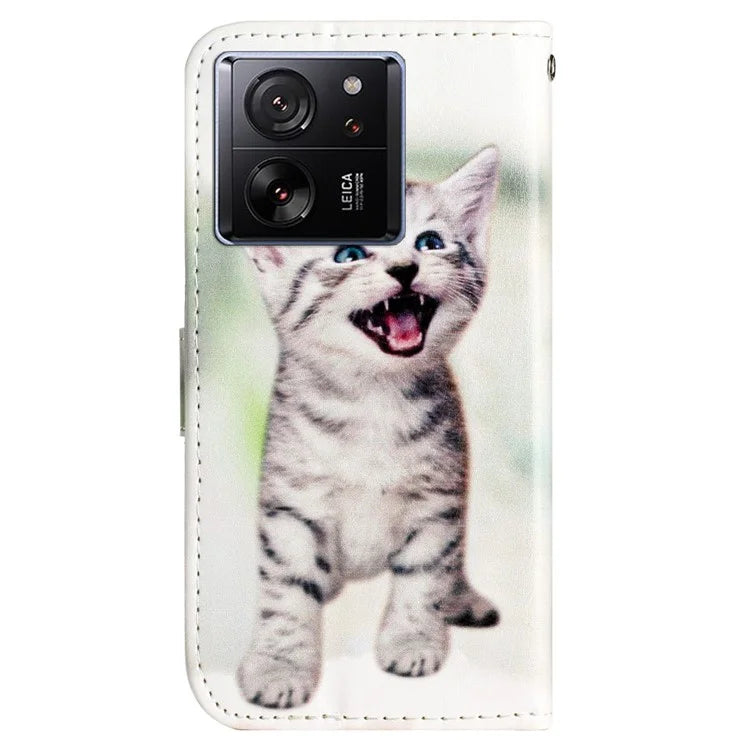 For Xiaomi 13T / 13T Pro / Redmi K60 Ultra Case Pattern Printing Leather Wallet Phone Cover