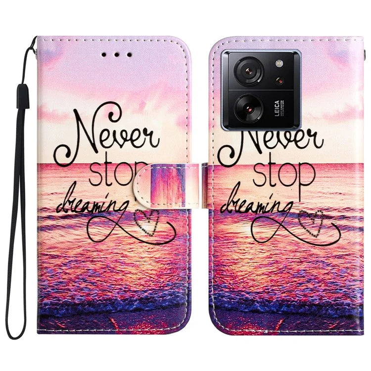 For Xiaomi 13T / 13T Pro / Redmi K60 Ultra Case Pattern Printing Leather Wallet Phone Cover