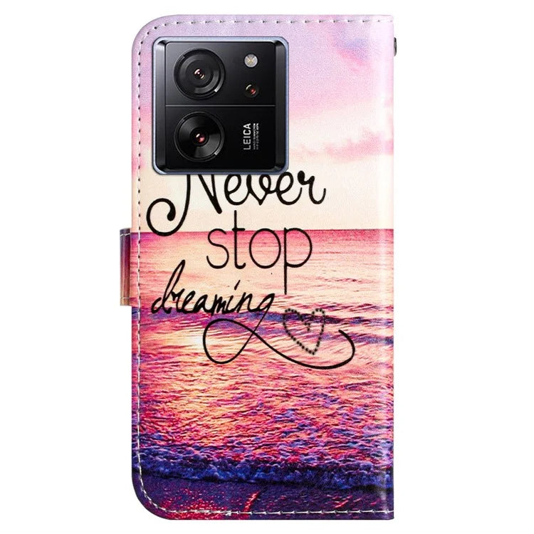 For Xiaomi 13T / 13T Pro / Redmi K60 Ultra Case Pattern Printing Leather Wallet Phone Cover