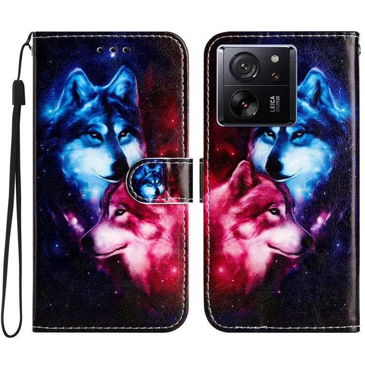 For Xiaomi 13T / 13T Pro / Redmi K60 Ultra Case Pattern Printing Leather Wallet Phone Cover