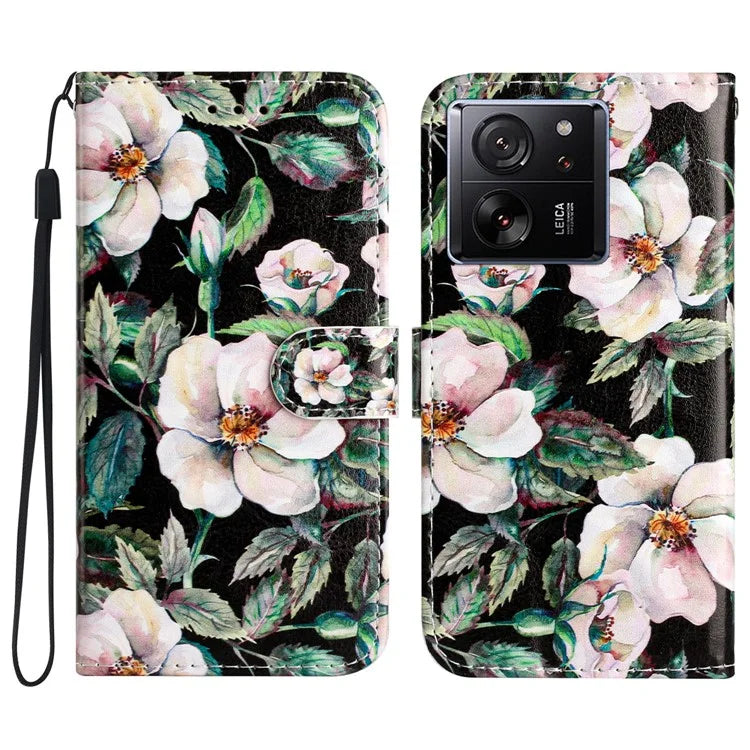 For Xiaomi 13T / 13T Pro / Redmi K60 Ultra Case Pattern Printing Leather Wallet Phone Cover