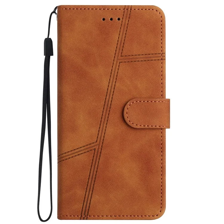 For Samsung Galaxy A05s 4G Case Wallet Stand Line Decor Leather Phone Cover