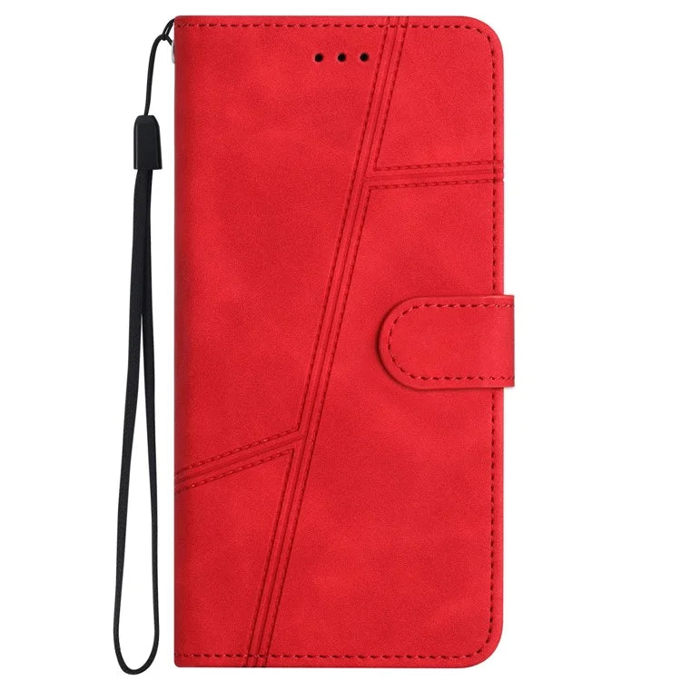 For Samsung Galaxy A05s 4G Case Wallet Stand Line Decor Leather Phone Cover