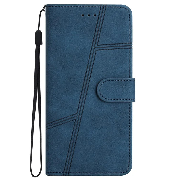 For Samsung Galaxy A05s 4G Case Wallet Stand Line Decor Leather Phone Cover