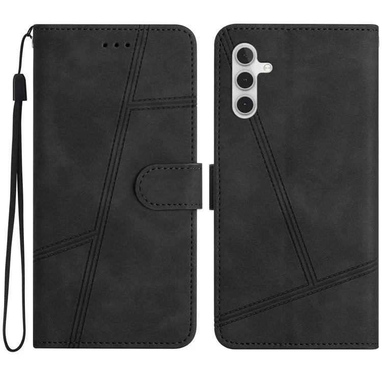 For Samsung Galaxy A05s 4G Case Wallet Stand Line Decor Leather Phone Cover