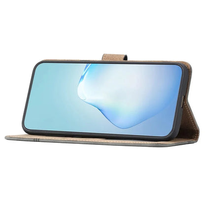 For Samsung Galaxy A05s 4G Case Wallet Stand Line Decor Leather Phone Cover