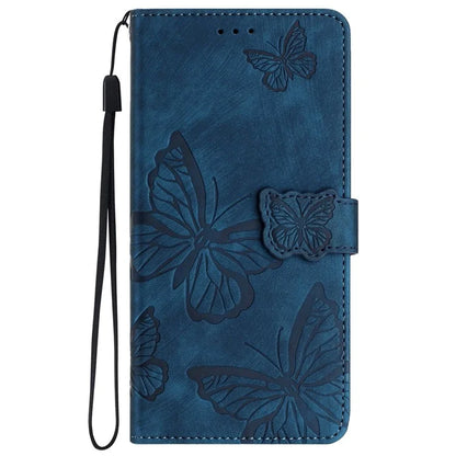 For Honor 90 Pro Leather Phone Case Butterfly Imprinted Wallet Flip Cover