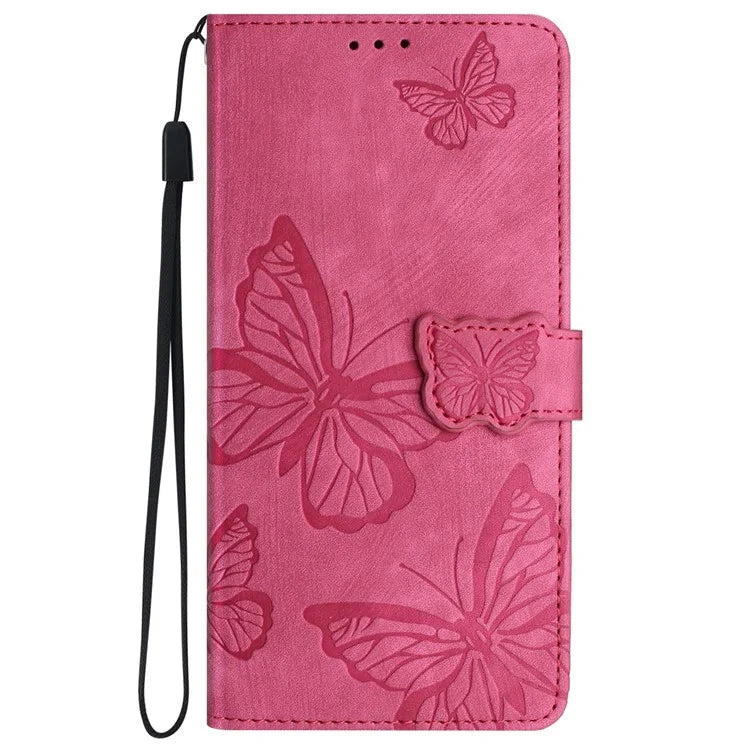 For Honor 90 Pro Leather Phone Case Butterfly Imprinted Wallet Flip Cover