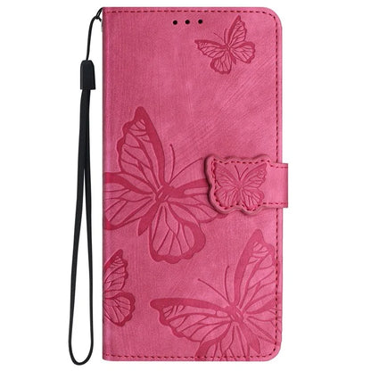 For Honor 90 Pro Leather Phone Case Butterfly Imprinted Wallet Flip Cover