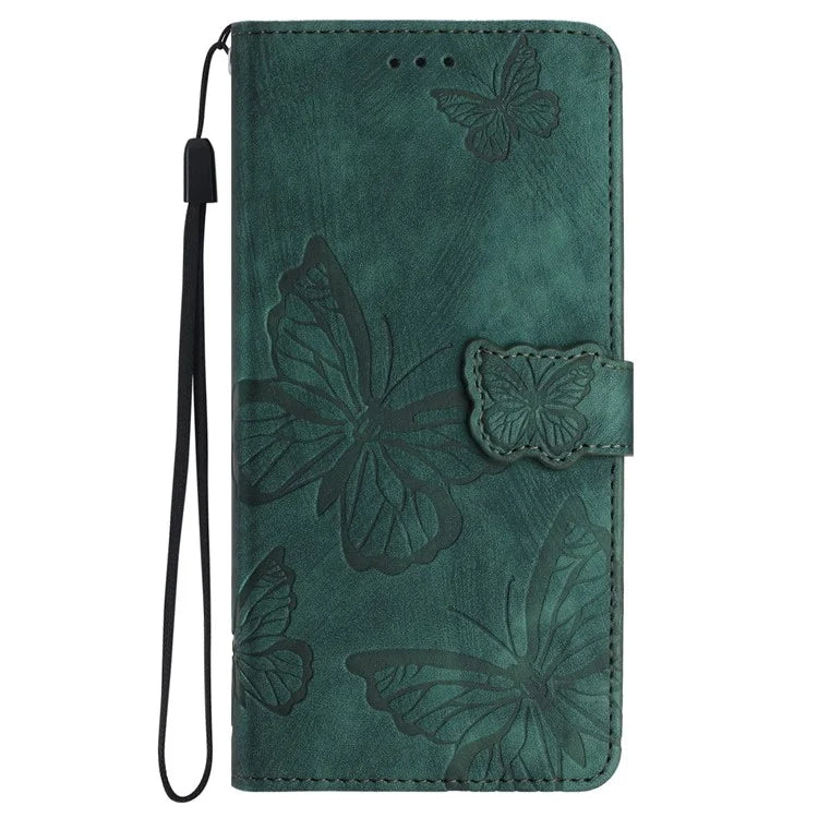 For Honor 90 Pro Leather Phone Case Butterfly Imprinted Wallet Flip Cover