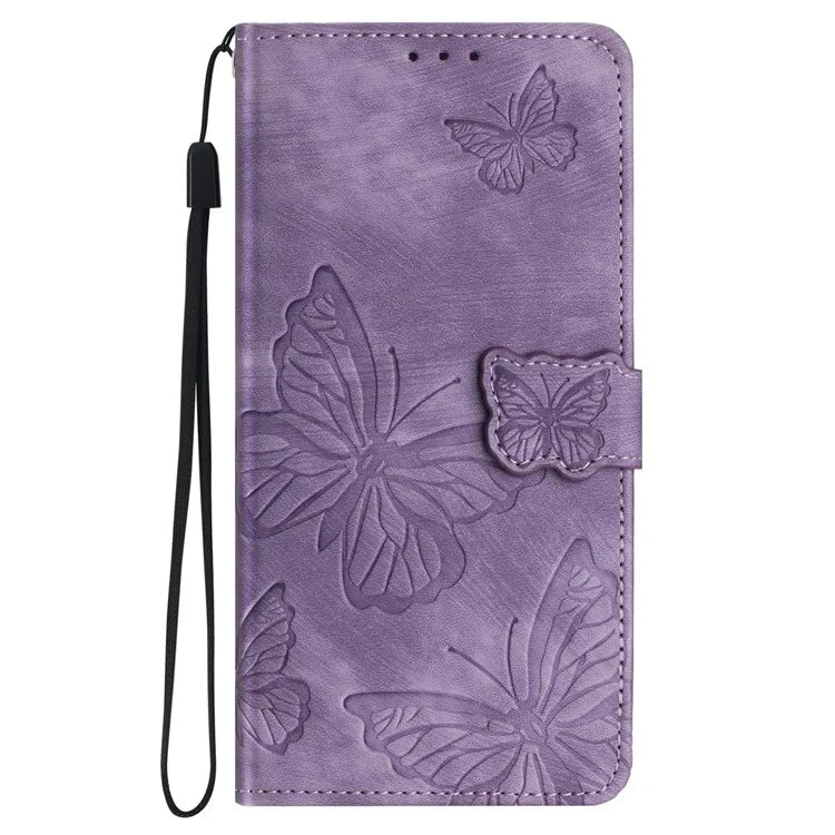 For Honor 90 Pro Leather Phone Case Butterfly Imprinted Wallet Flip Cover