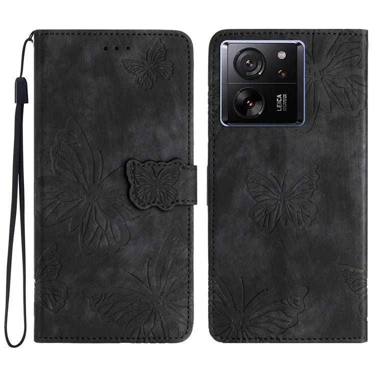 For Xiaomi 13T / 13T Pro / Redmi K60 Ultra Case PU Leather Butterfly Imprinted Phone Cover