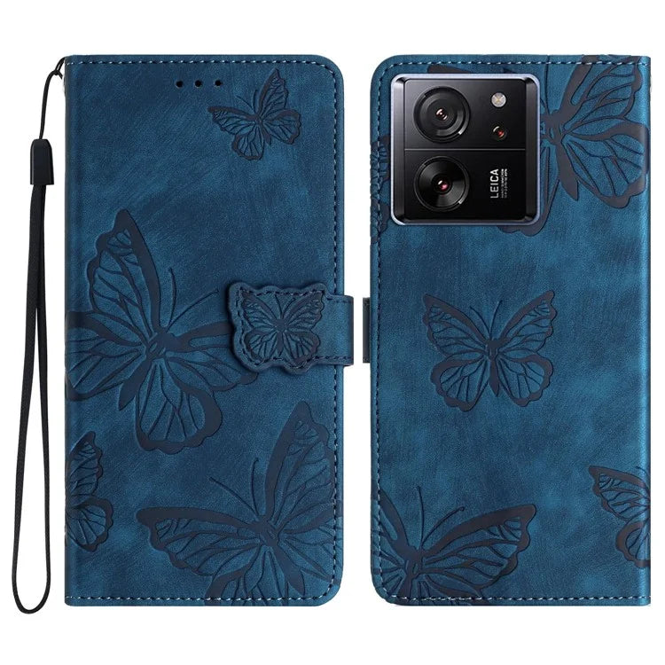 For Xiaomi 13T / 13T Pro / Redmi K60 Ultra Case PU Leather Butterfly Imprinted Phone Cover