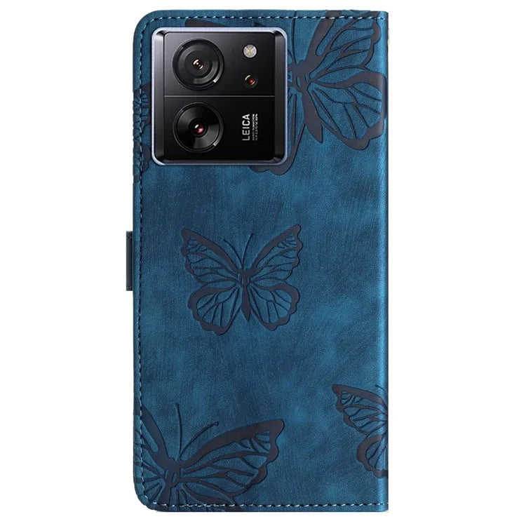 For Xiaomi 13T / 13T Pro / Redmi K60 Ultra Case PU Leather Butterfly Imprinted Phone Cover