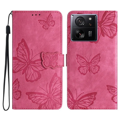 For Xiaomi 13T / 13T Pro / Redmi K60 Ultra Case PU Leather Butterfly Imprinted Phone Cover