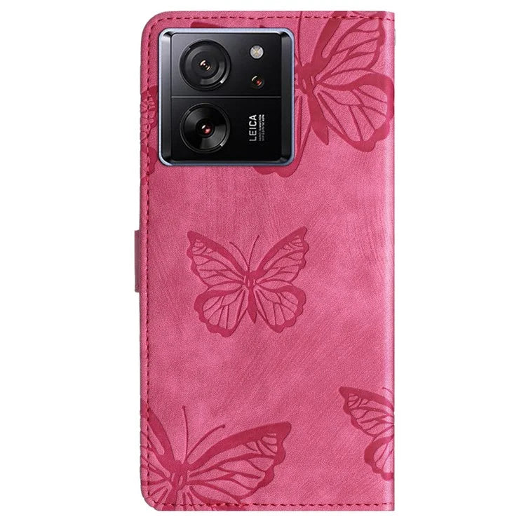 For Xiaomi 13T / 13T Pro / Redmi K60 Ultra Case PU Leather Butterfly Imprinted Phone Cover