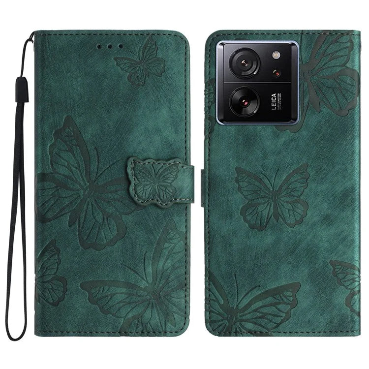 For Xiaomi 13T / 13T Pro / Redmi K60 Ultra Case PU Leather Butterfly Imprinted Phone Cover