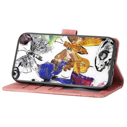 For Samsung Galaxy A05s 4G Protective Phone Case Imprinted Butterfly Stand Cover