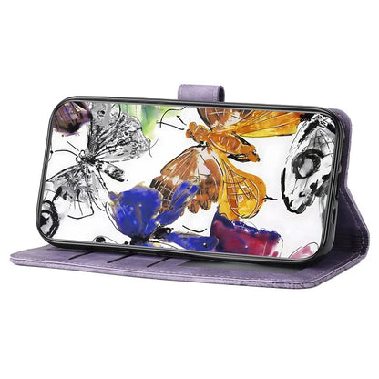 For Samsung Galaxy A05s 4G Protective Phone Case Imprinted Butterfly Stand Cover